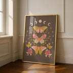 Moonlit Moth Meadow - Rosalinde Clara - Rolled Poster Wall Art Print | House Prints