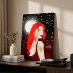 Moonlit Muse - Rosalinde Clara - Framed Canvas Wall Art Print | House Prints