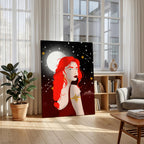 Moonlit Muse - Rosalinde Clara - Framed Canvas Wall Art Print | House Prints