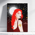 Moonlit Muse - Rosalinde Clara - Framed Canvas Wall Art Print | House Prints
