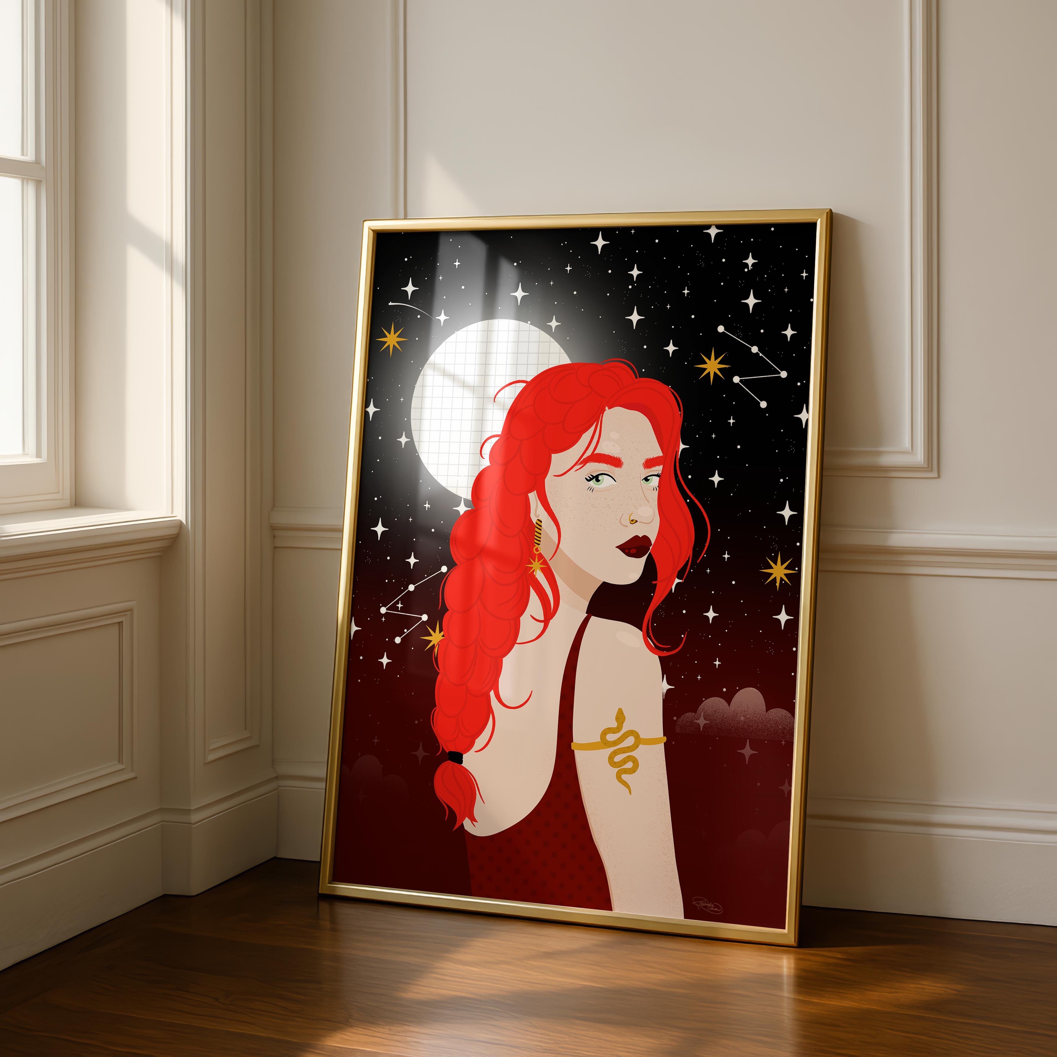 Moonlit Muse - Rosalinde Clara - Rolled Poster Wall Art Print | House Prints