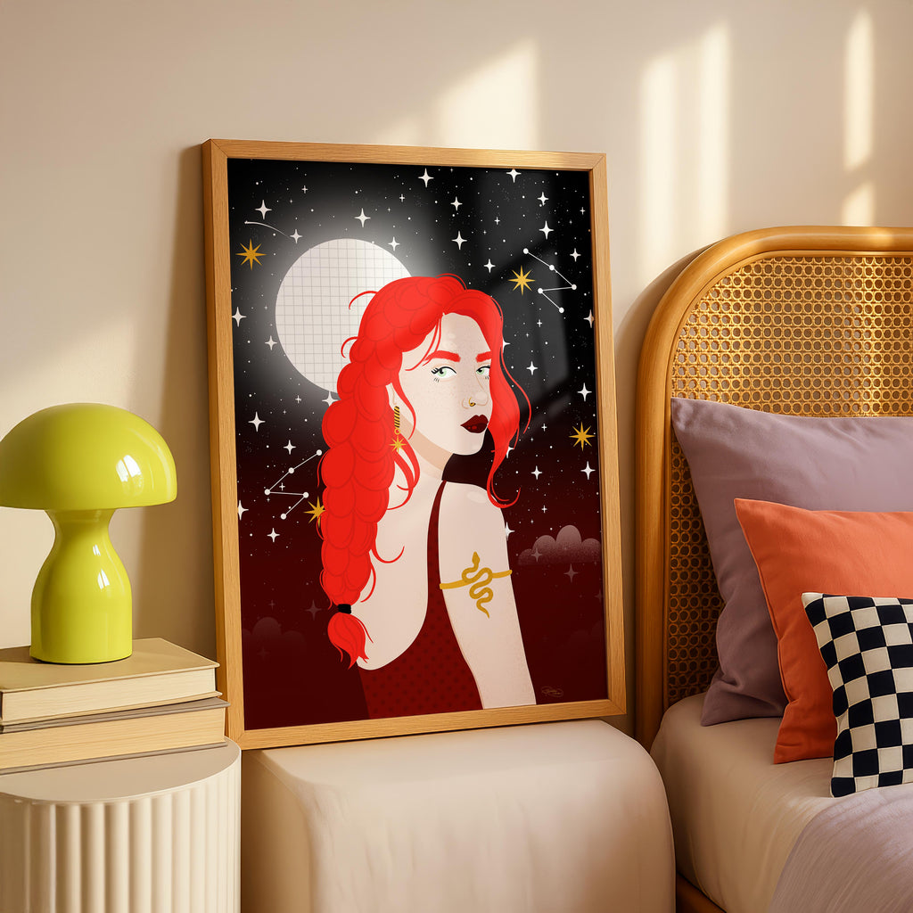 Moonlit Muse - Rosalinde Clara - Rolled Poster Wall Art Print | House Prints