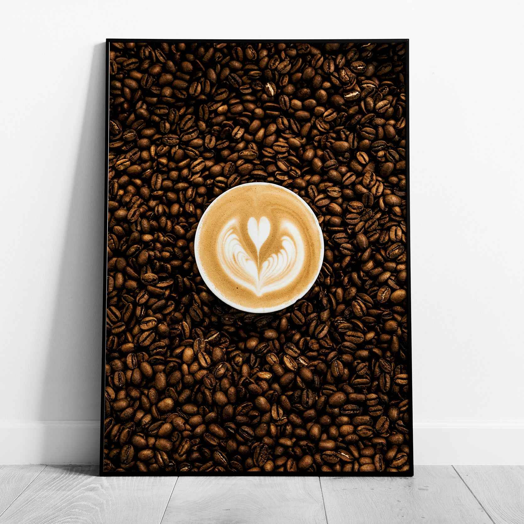 Morning Coffee Bean Latte Brew Kitchen - Rolled Poster Wall Art Print | House Prints