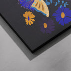 Moths in Stardust (Dark) - Rosalinde Clara - Framed Canvas Wall Art Print | House Prints