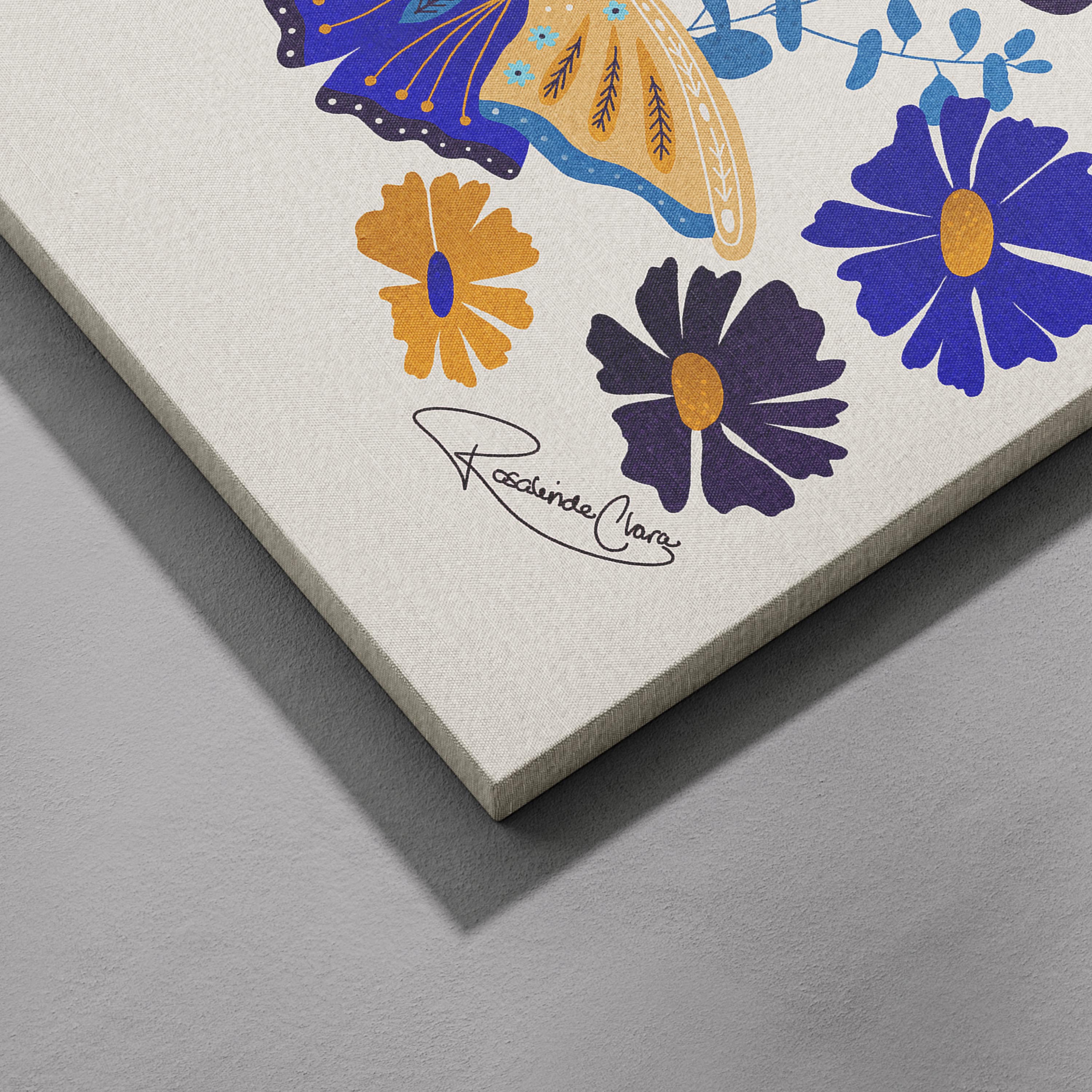 Moths in Stardust - Rosalinde Clara - Framed Canvas Wall Art Print | House Prints