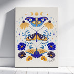 Moths in Stardust - Rosalinde Clara - Framed Canvas Wall Art Print | House Prints