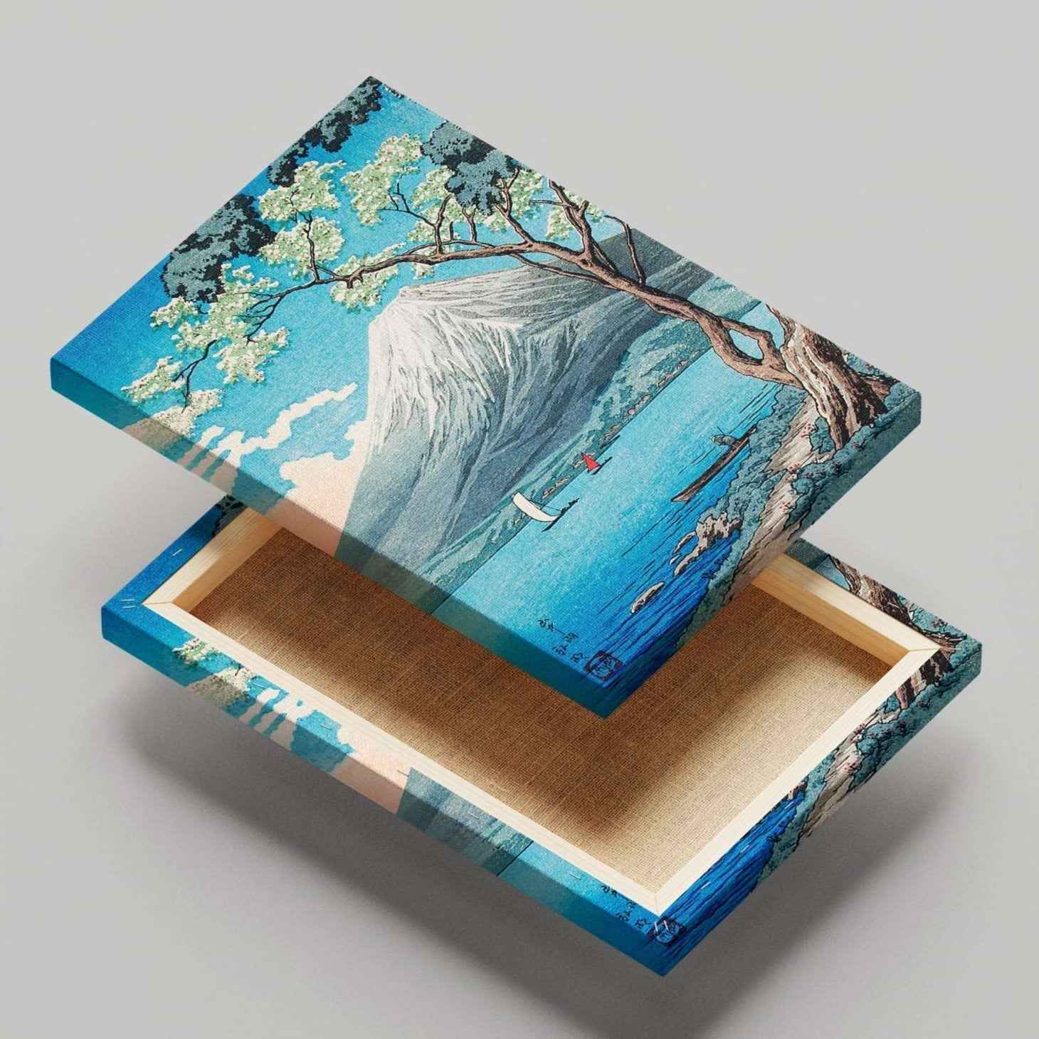 Mount Fuji from Lake Yamanaka - Hiroaki Takahashi - Framed Canvas Wall Art Print - House Prints