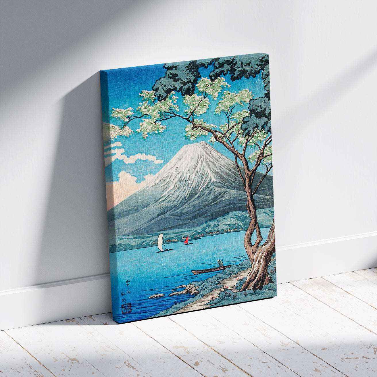Mount Fuji from Lake Yamanaka - Hiroaki Takahashi - Framed Canvas Wall Art Print - House Prints