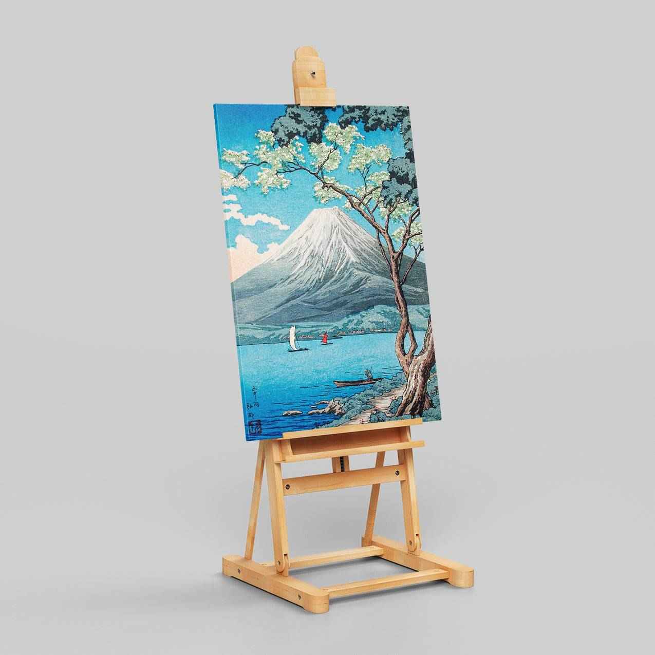 Mount Fuji from Lake Yamanaka - Hiroaki Takahashi - Framed Canvas Wall Art Print - House Prints