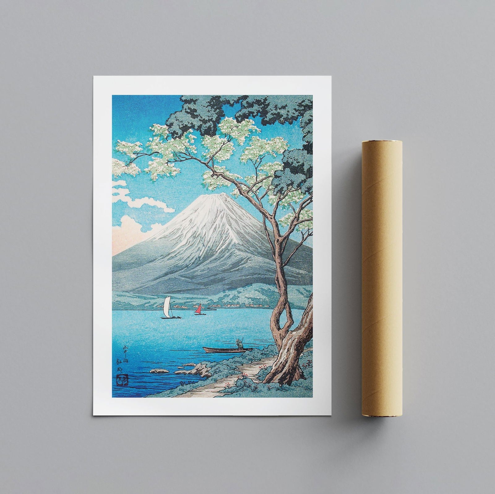 Mount Fuji from Lake Yamanaka - Hiroaki Takahashi - Rolled Poster Wall Art Print | House Prints