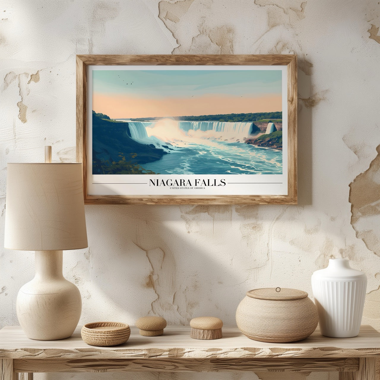 Majestic Niagara Falls World Travel - Rolled Poster Wall Art Print - House Prints