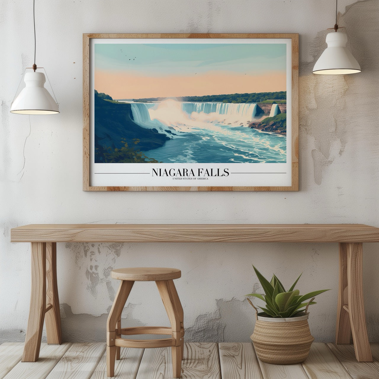 Majestic Niagara Falls World Travel - Rolled Poster Wall Art Print - House Prints