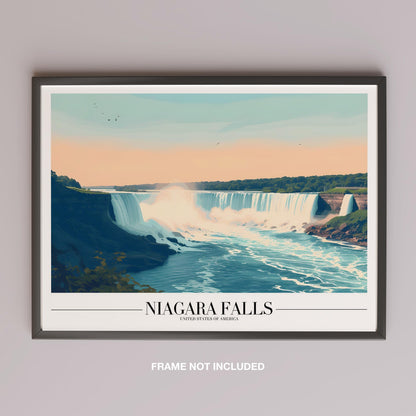 Majestic Niagara Falls World Travel - Rolled Poster Wall Art Print - House Prints