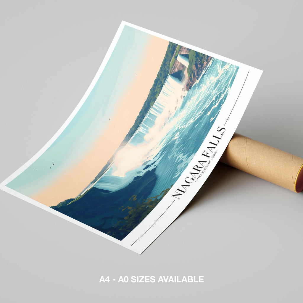 Majestic Niagara Falls World Travel - Rolled Poster Wall Art Print | House Prints
