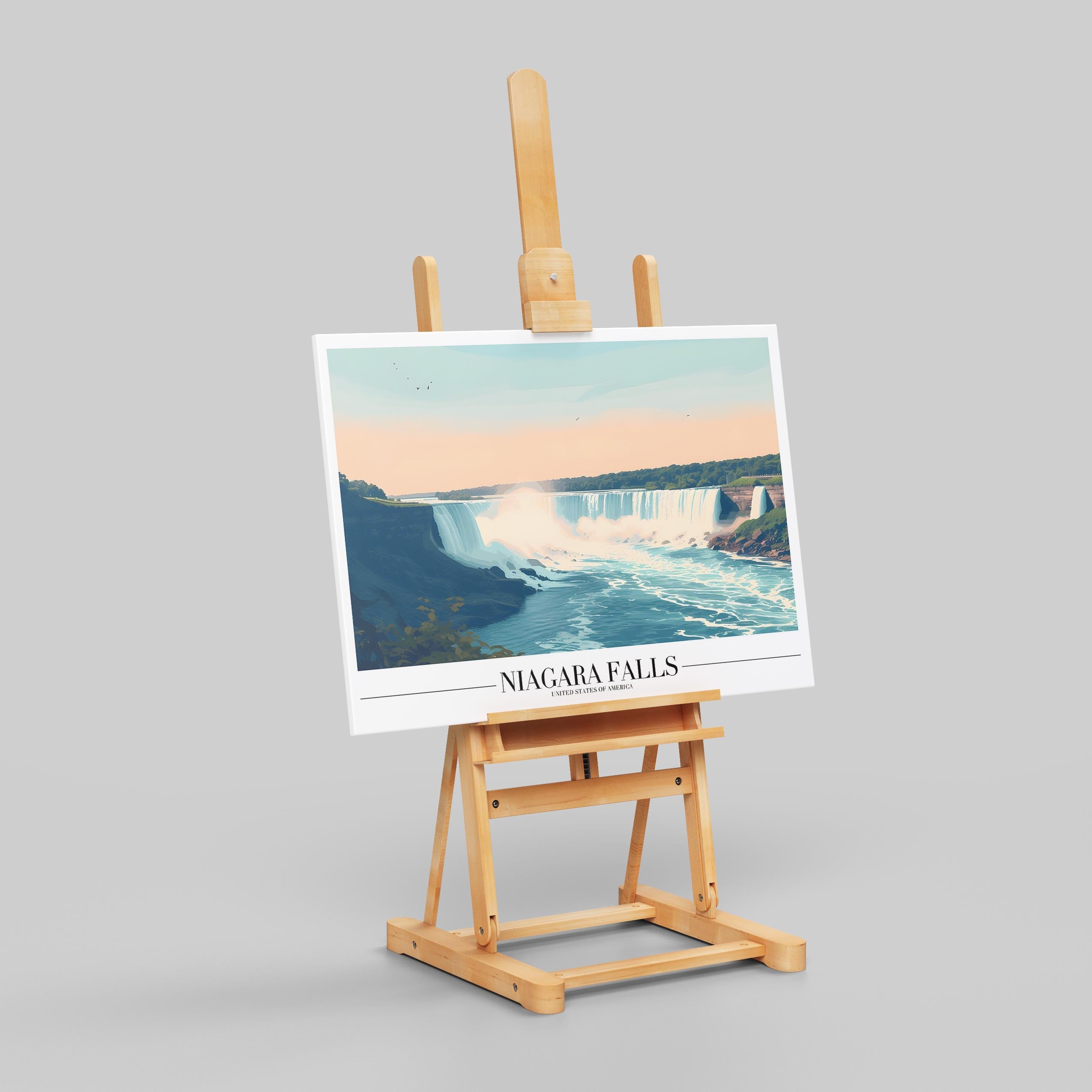 Majestic Niagara Falls World Travel - Framed Canvas Wall Art Print | House Prints