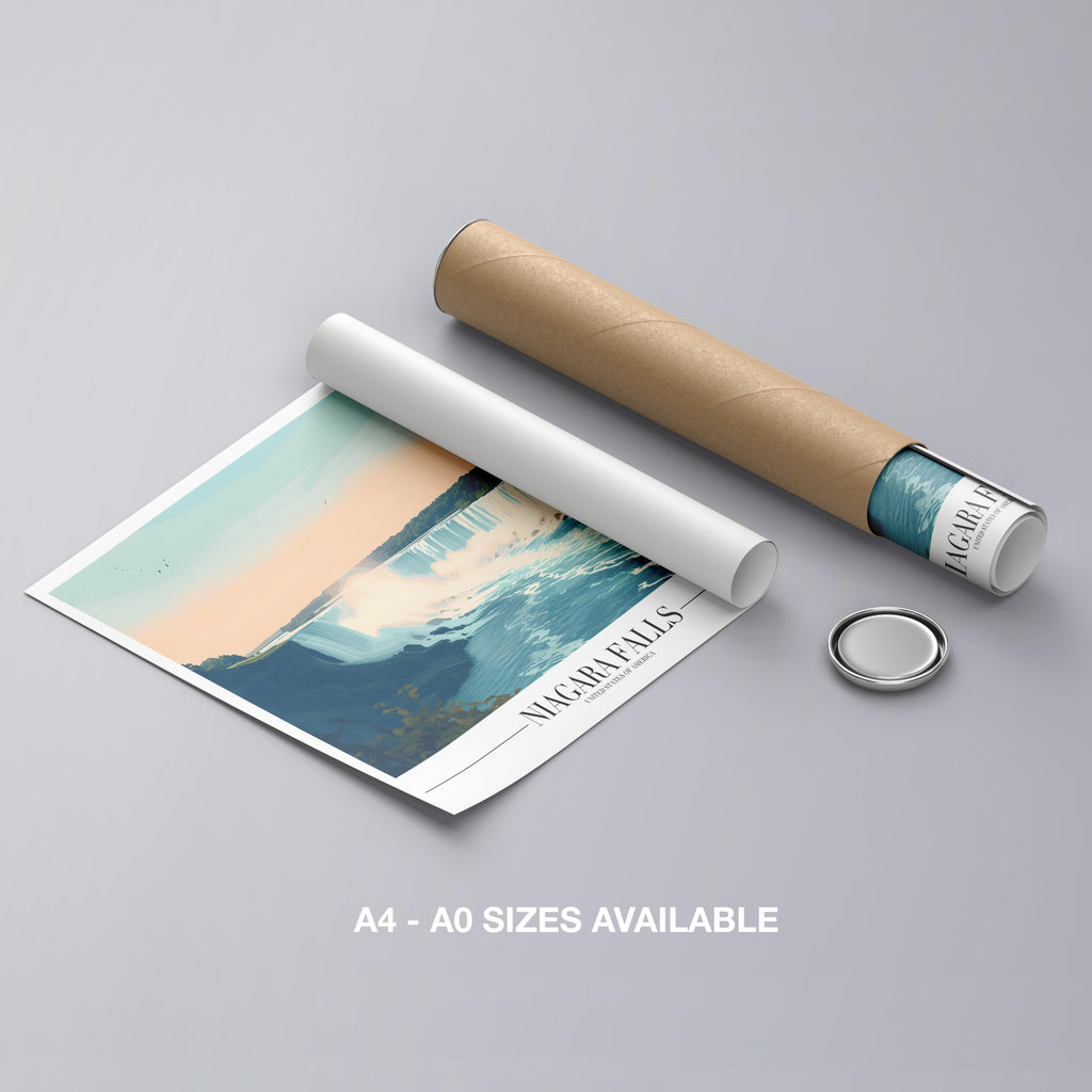 Majestic Niagara Falls World Travel - Rolled Poster Wall Art Print | House Prints