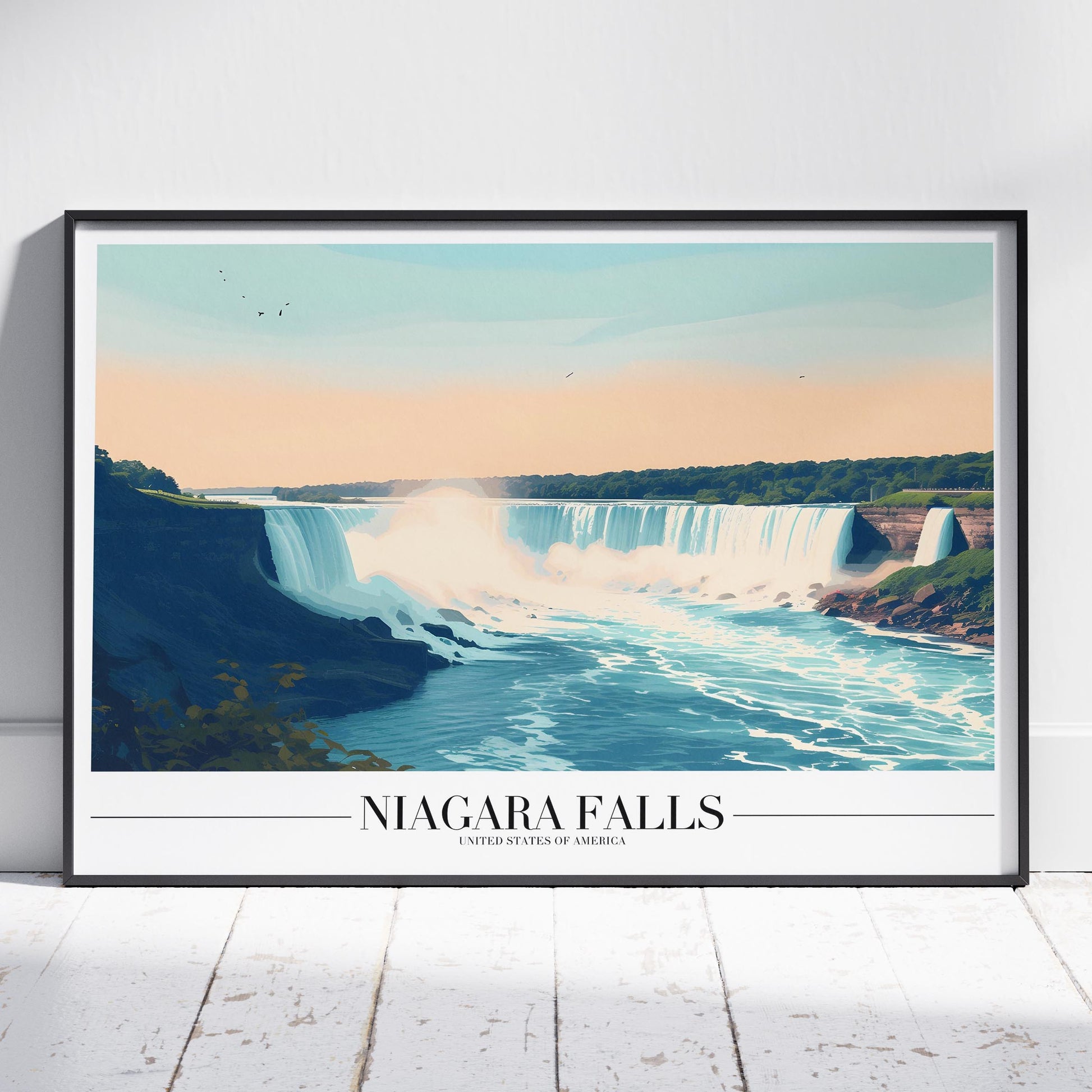 Majestic Niagara Falls World Travel - Rolled Poster Wall Art Print - House Prints