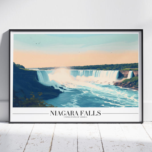 Majestic Niagara Falls World Travel - Rolled Poster Wall Art Print - House Prints