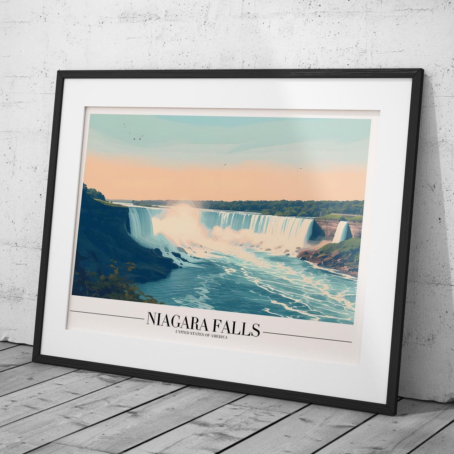 Majestic Niagara Falls World Travel - Rolled Poster Wall Art Print - House Prints