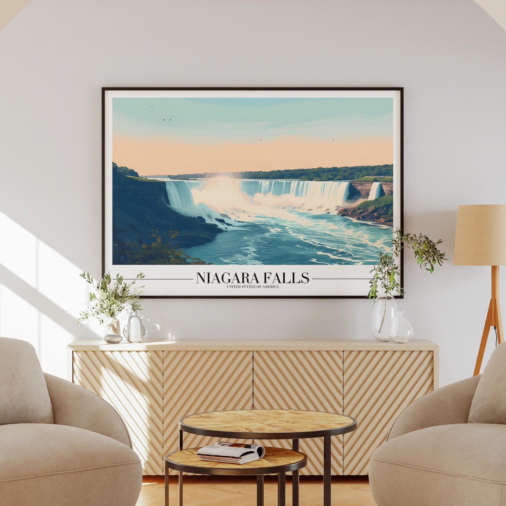 Majestic Niagara Falls World Travel - Rolled Poster Wall Art Print - House Prints