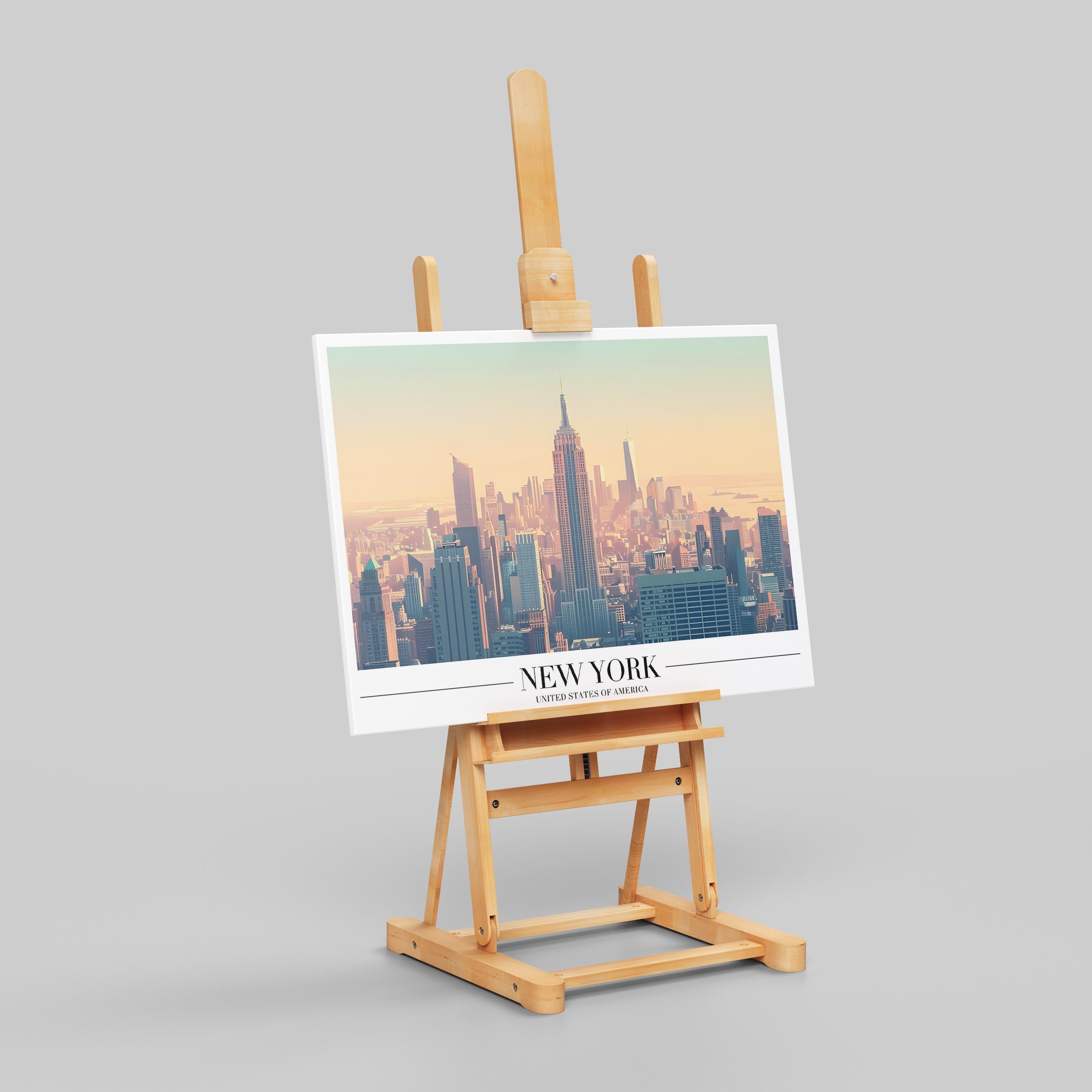 Iconic New York City NYC World Travel - Framed Canvas Wall Art Print | House Prints