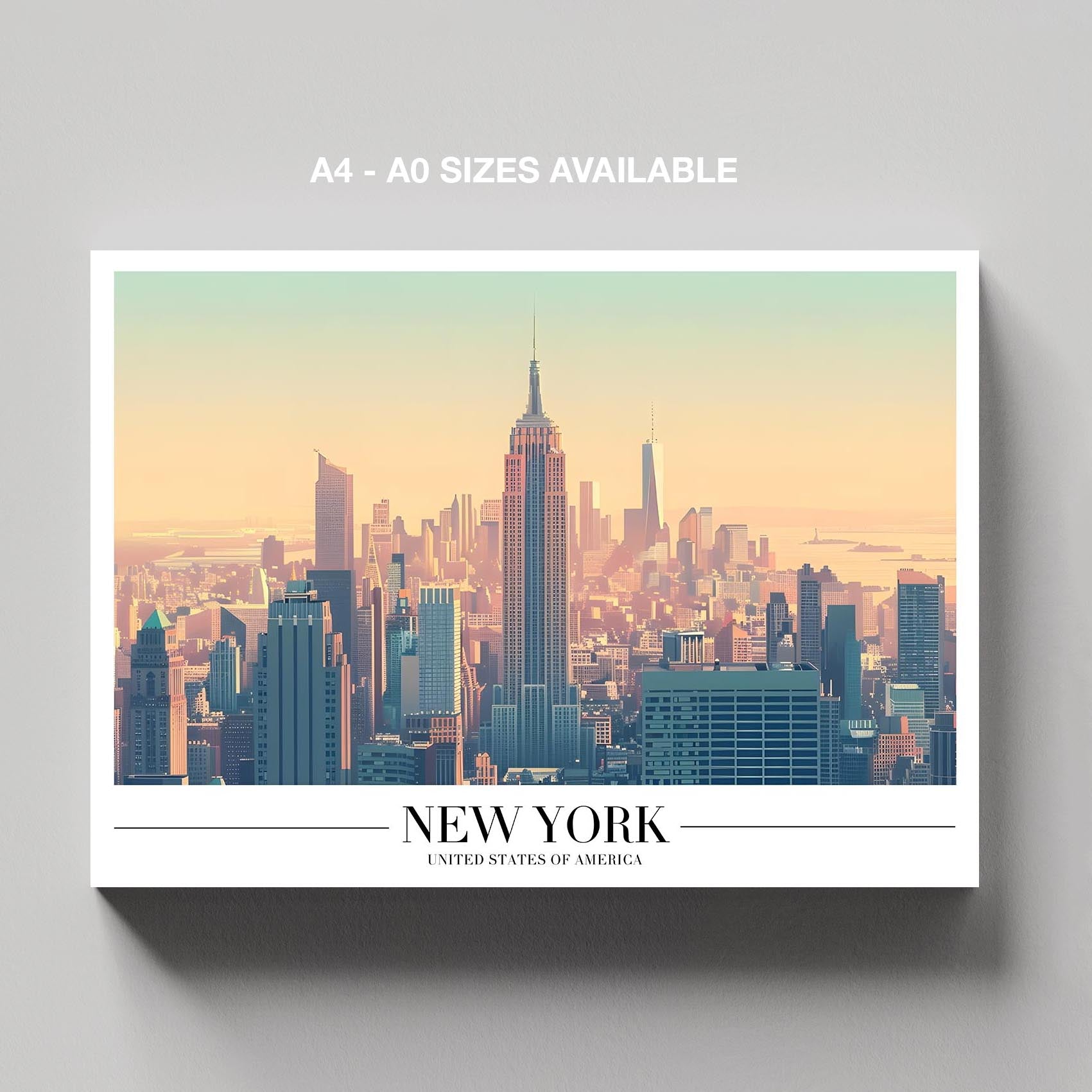 Iconic New York City NYC World Travel - Framed Canvas Wall Art Print | House Prints