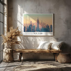 Iconic New York City NYC World Travel - Framed Canvas Wall Art Print | House Prints