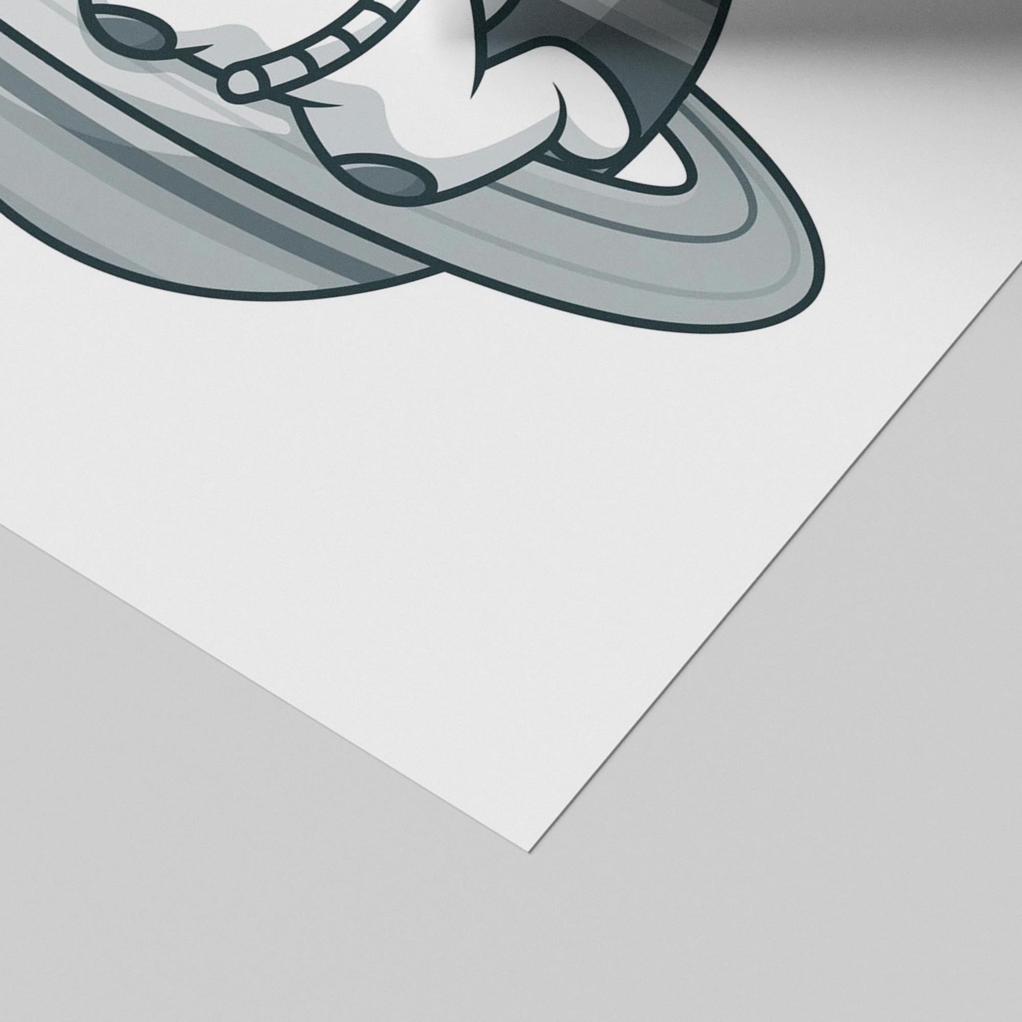 Need Some Space Cute Spaceman - Rolled Poster Wall Art Print