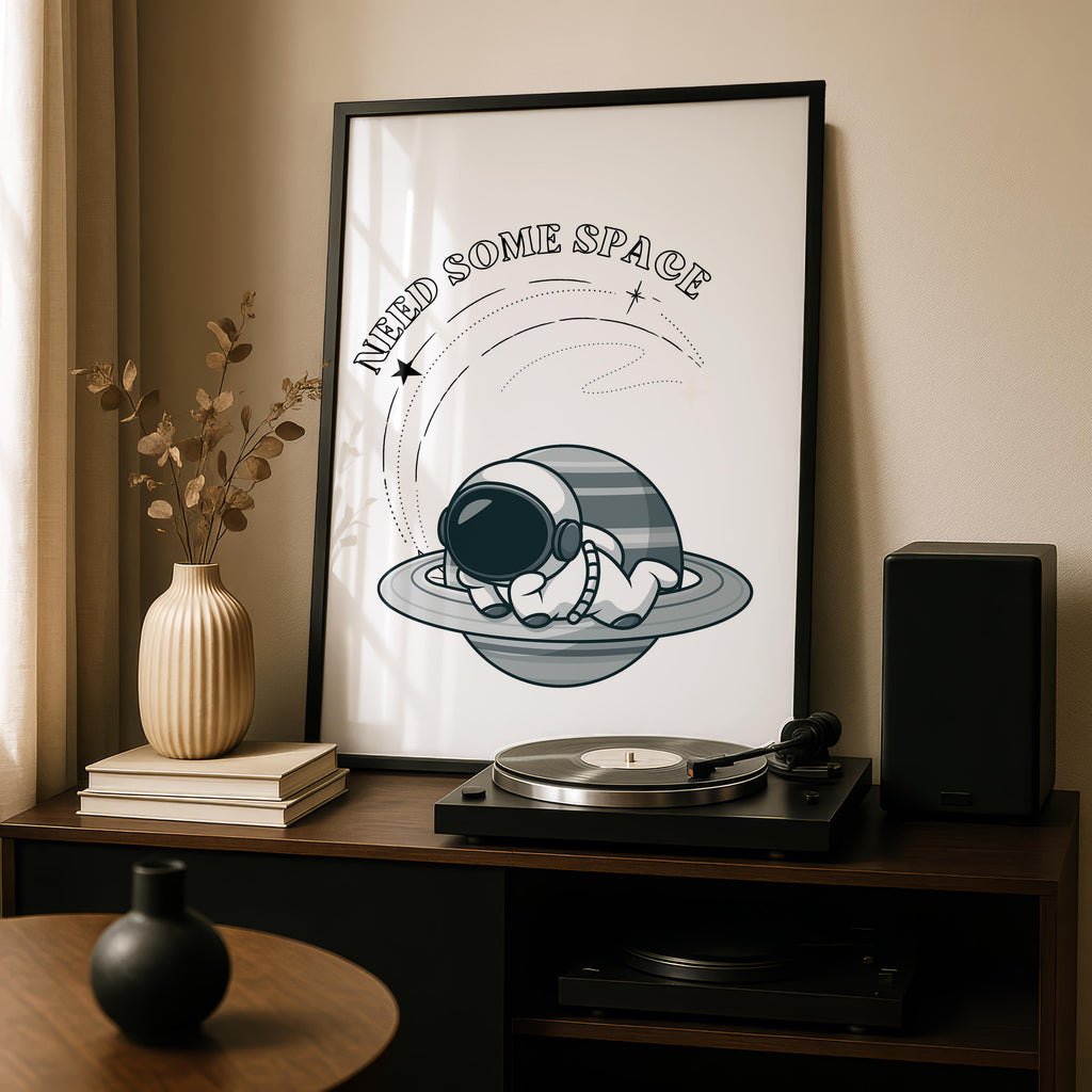 Need Some Space Cute Spaceman - Rolled Poster Wall Art Print