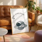 Need Some Space Cute Spaceman - Rolled Poster Wall Art Print