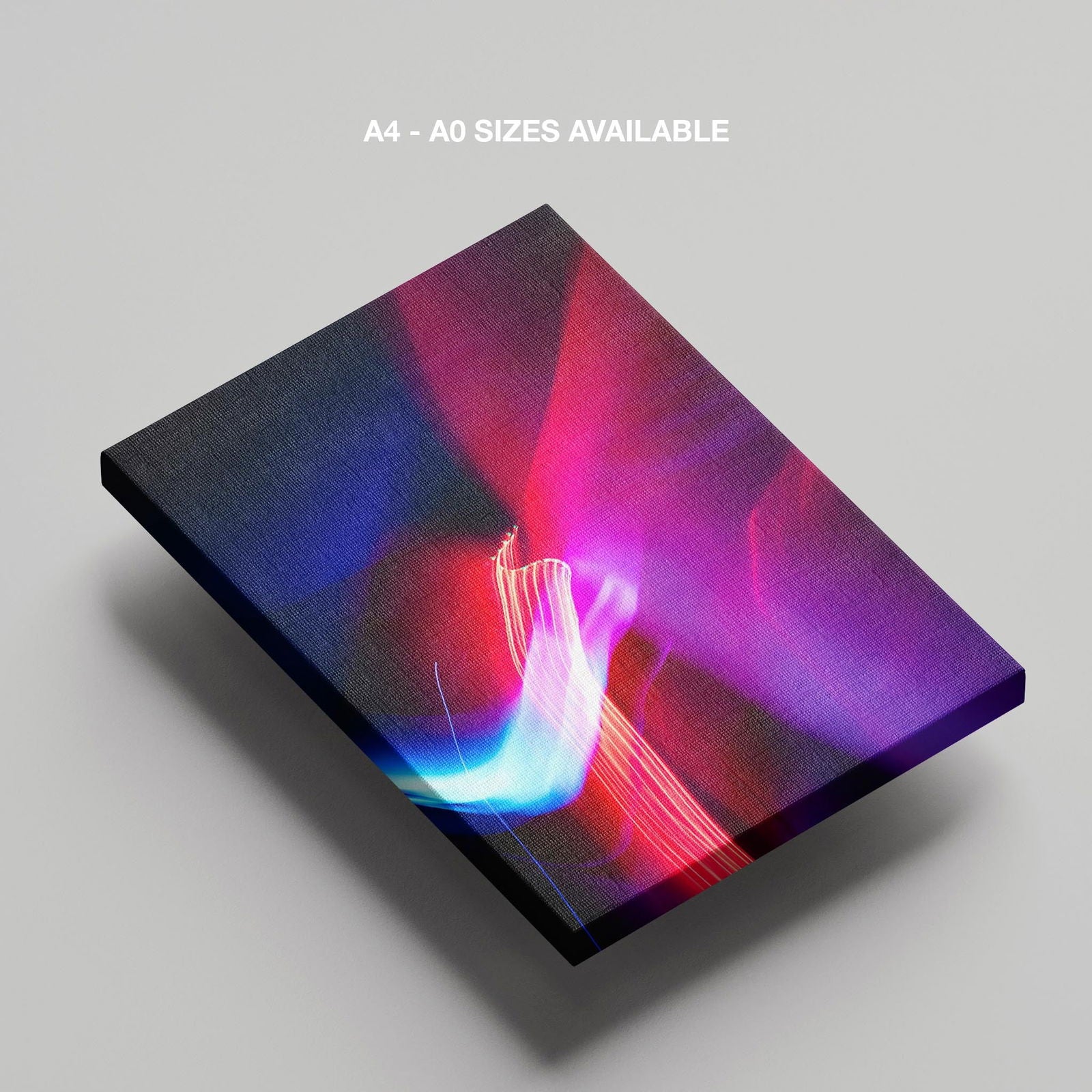 Neon Lights in Motion - Framed Canvas Wall Art Print | House Prints