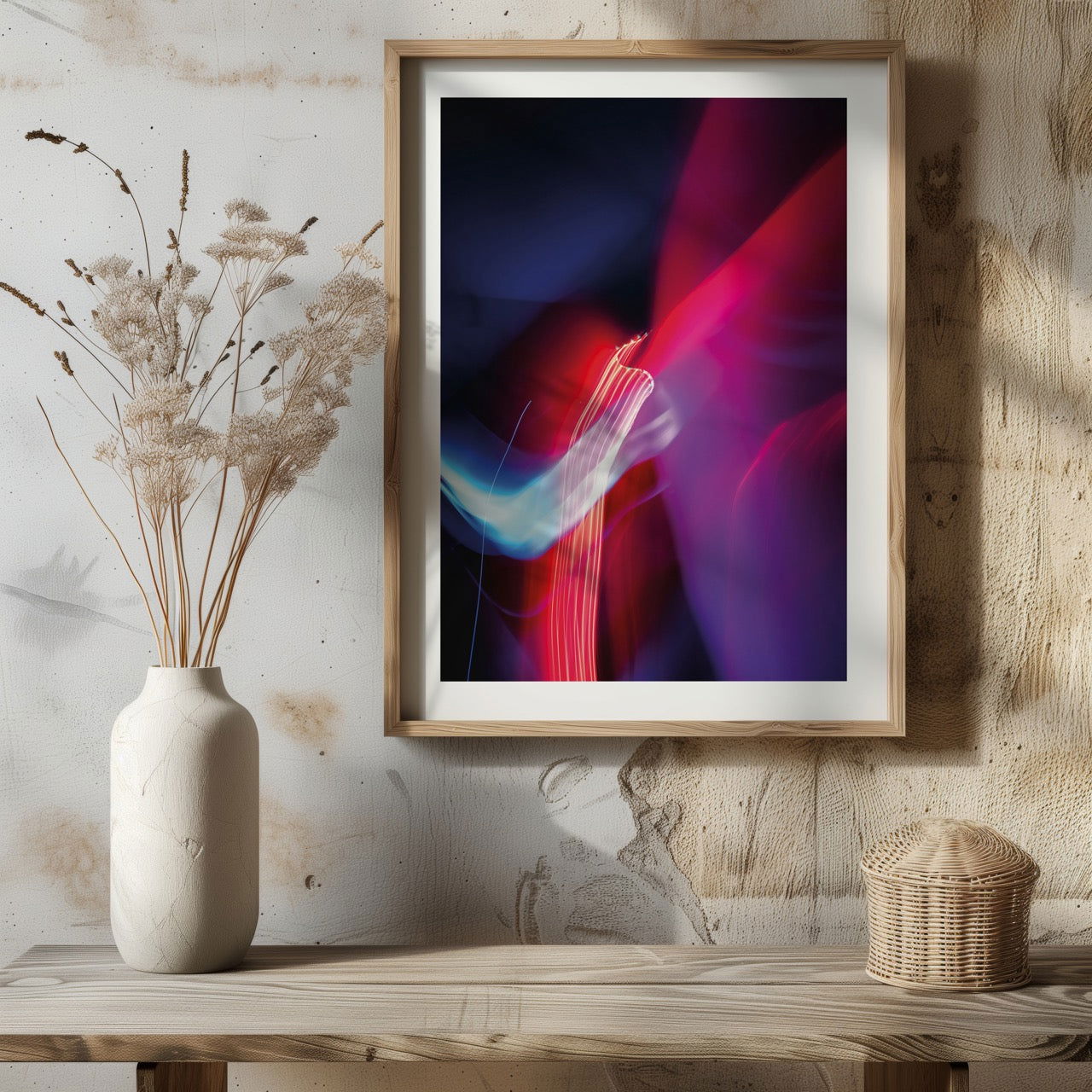 Neon Lights in Motion - Rolled Poster Wall Art Print - House Prints