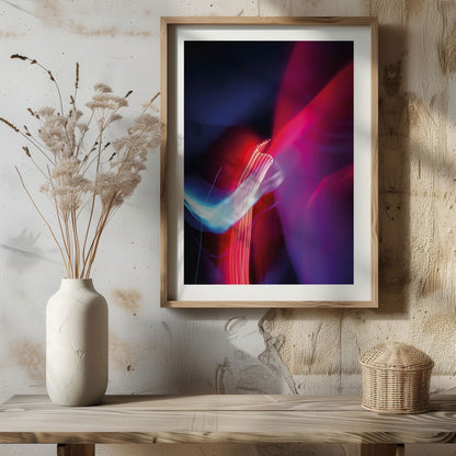 Neon Lights in Motion - Rolled Poster Wall Art Print - House Prints