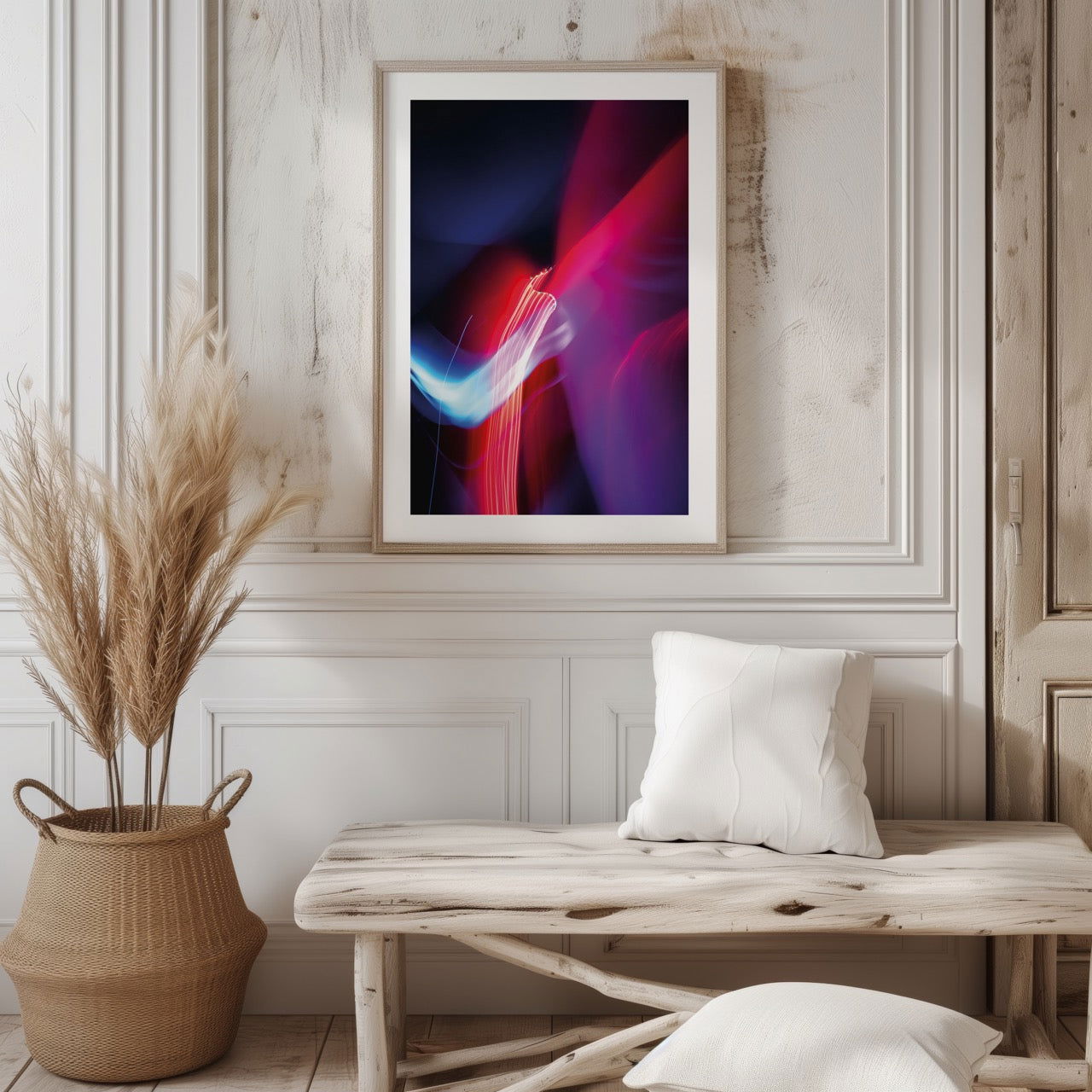 Neon Lights in Motion - Rolled Poster Wall Art Print - House Prints