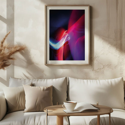 Neon Lights in Motion - Rolled Poster Wall Art Print - House Prints