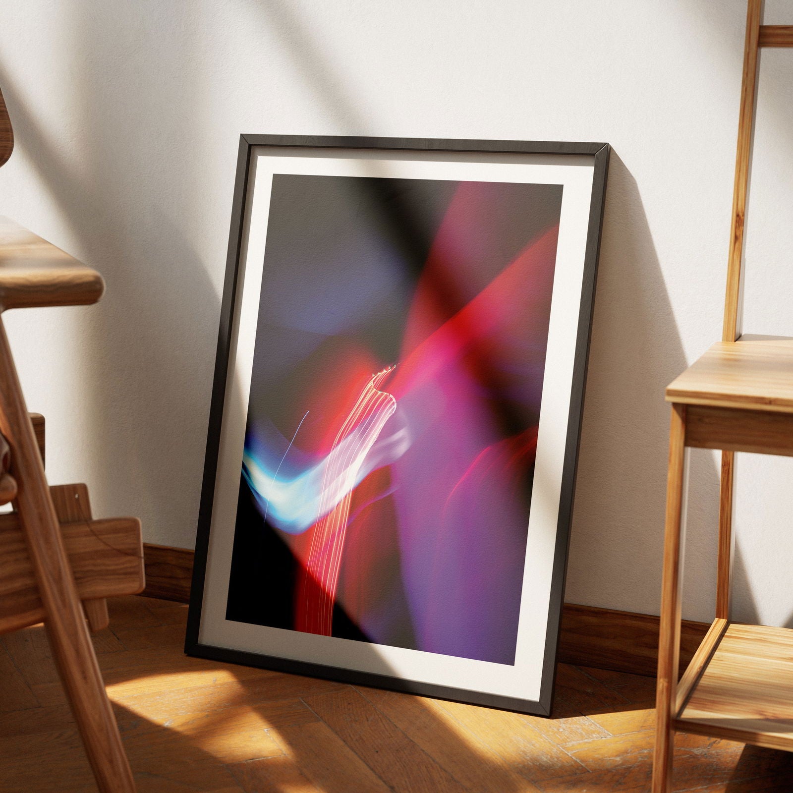 Neon Lights in Motion - Rolled Poster Wall Art Print - House Prints