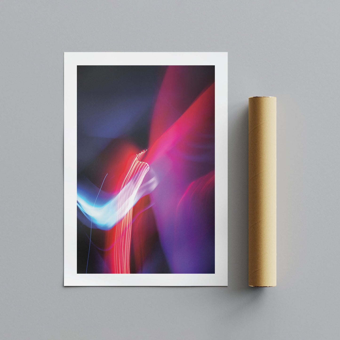 Neon Lights in Motion - Rolled Poster Wall Art Print - House Prints