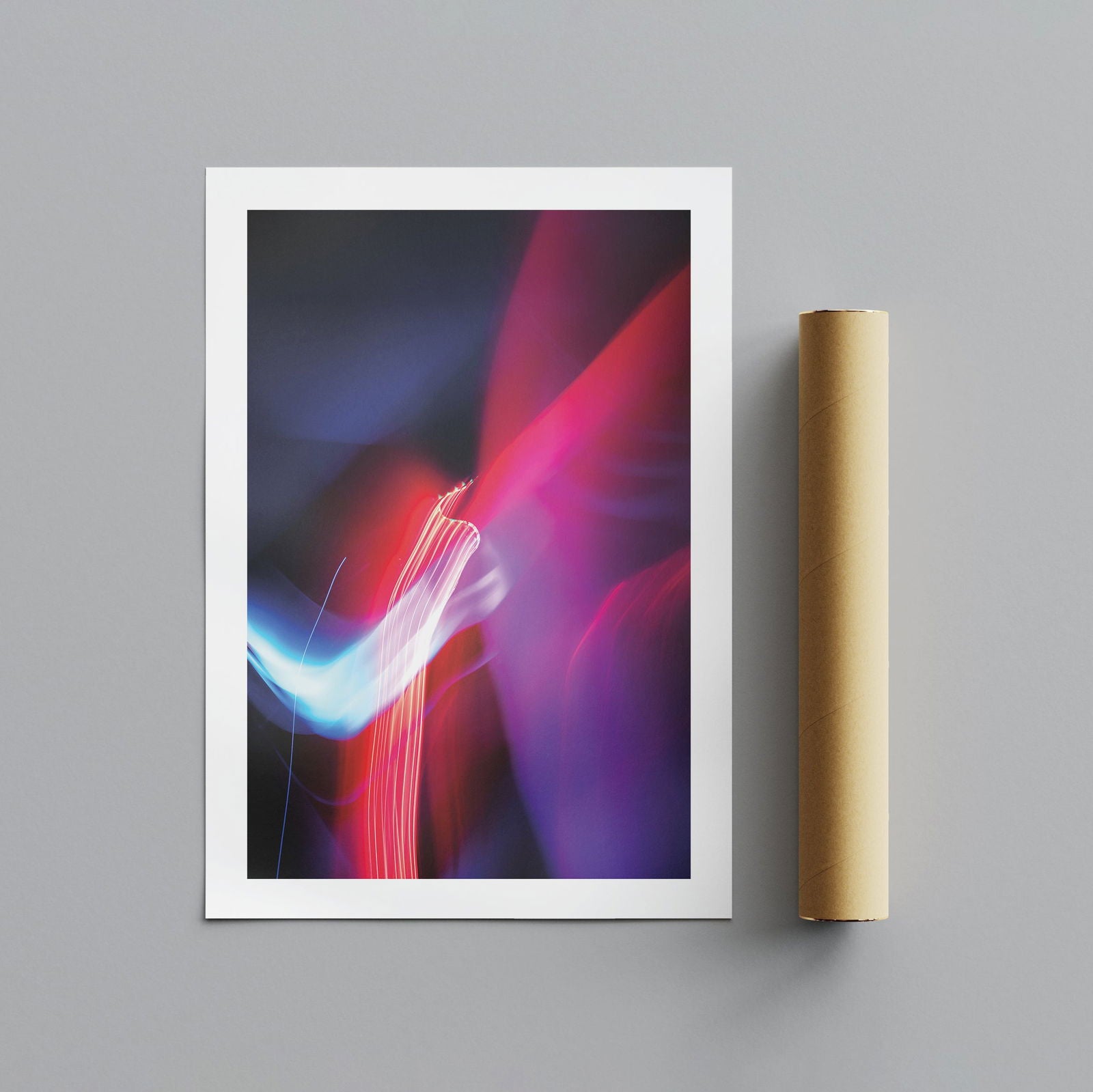 Neon Lights in Motion - Rolled Poster Wall Art Print - House Prints