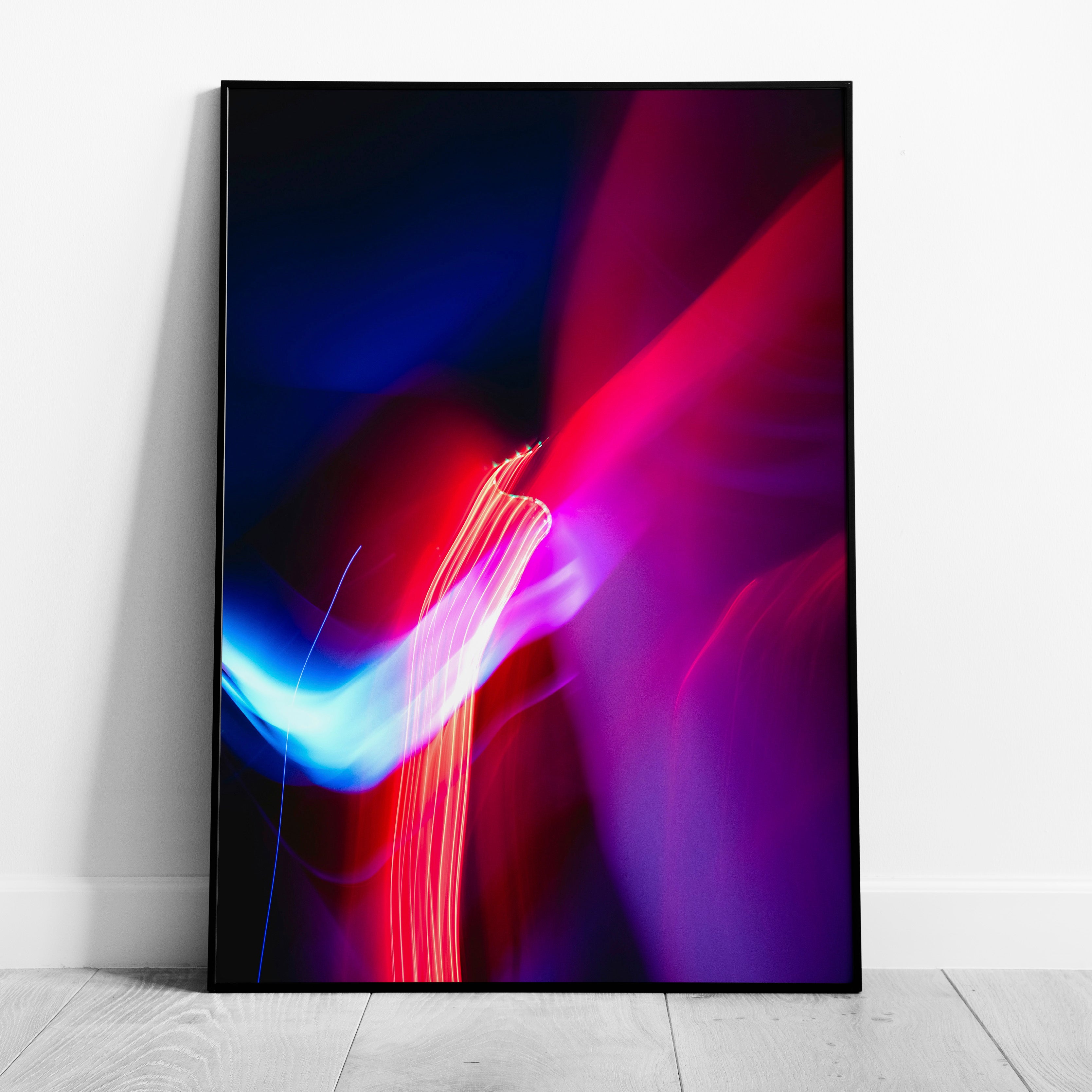 Neon Lights in Motion - Rolled Poster Wall Art Print | House Prints