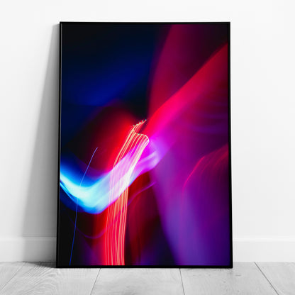 Neon Lights in Motion - Rolled Poster Wall Art Print - House Prints