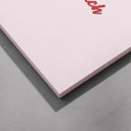 Nice Peach Modern Cheeky Red Heart - Framed Canvas Wall Art Print