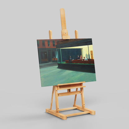 Nighthawks - Edward Hopper - Framed Canvas Wall Art Print - House Prints