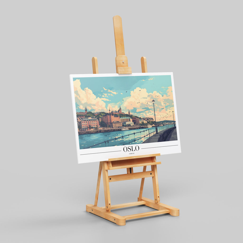 Scenic Oslo Norway City World Travel - Framed Canvas Wall Art Print | House Prints