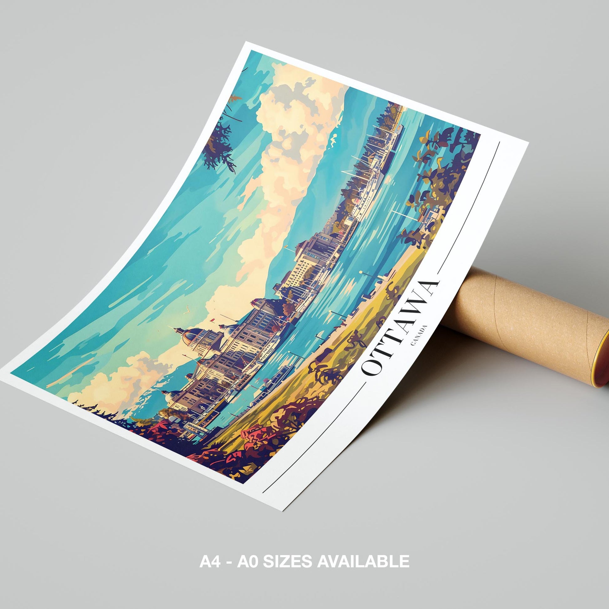 Ottawa Canada City World Travel - Rolled Poster Wall Art Print - House Prints