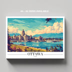 Ottawa Canada City World Travel - Framed Canvas Wall Art Print | House Prints