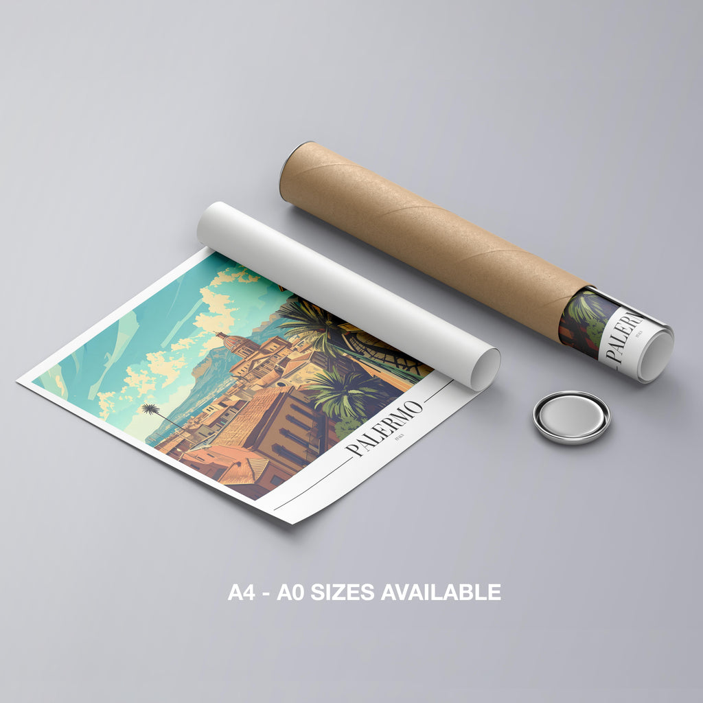 Historic Palermo Italy World Travel - Rolled Poster Art Print | House Prints