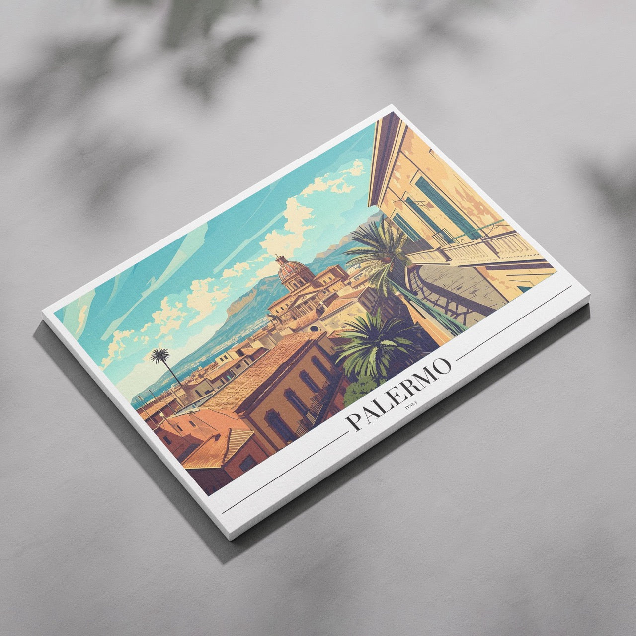 Historic Palermo Italy World Travel - Framed Canvas Wall Art Print | House Prints