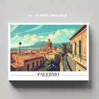 Historic Palermo Italy World Travel - Framed Canvas Wall Art Print | House Prints