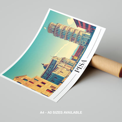 Timeless Pisa Italy City World Travel - Rolled Poster Wall Art Print - House Prints