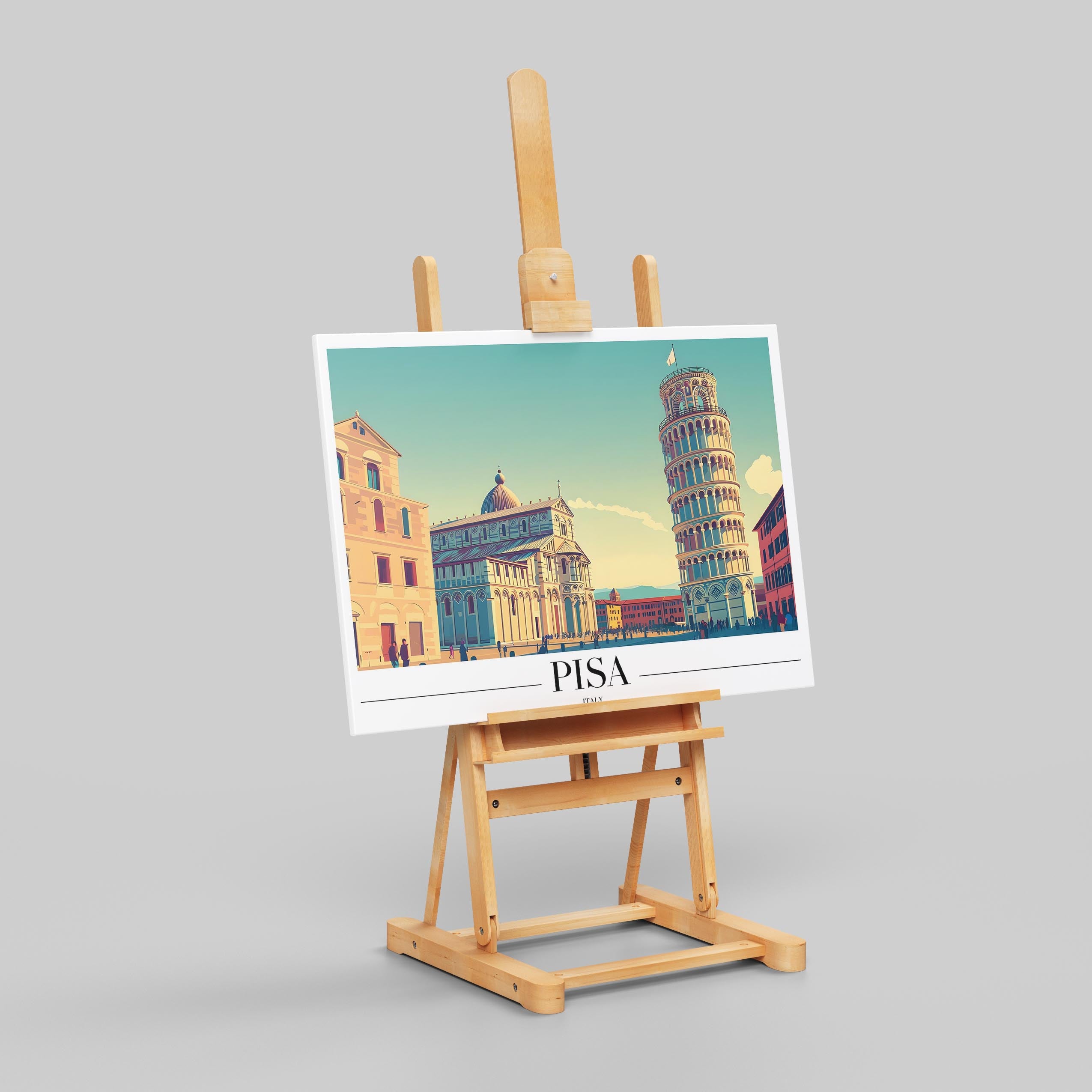 Timeless Pisa Italy City World Travel - Framed Canvas Wall Art Print | House Prints